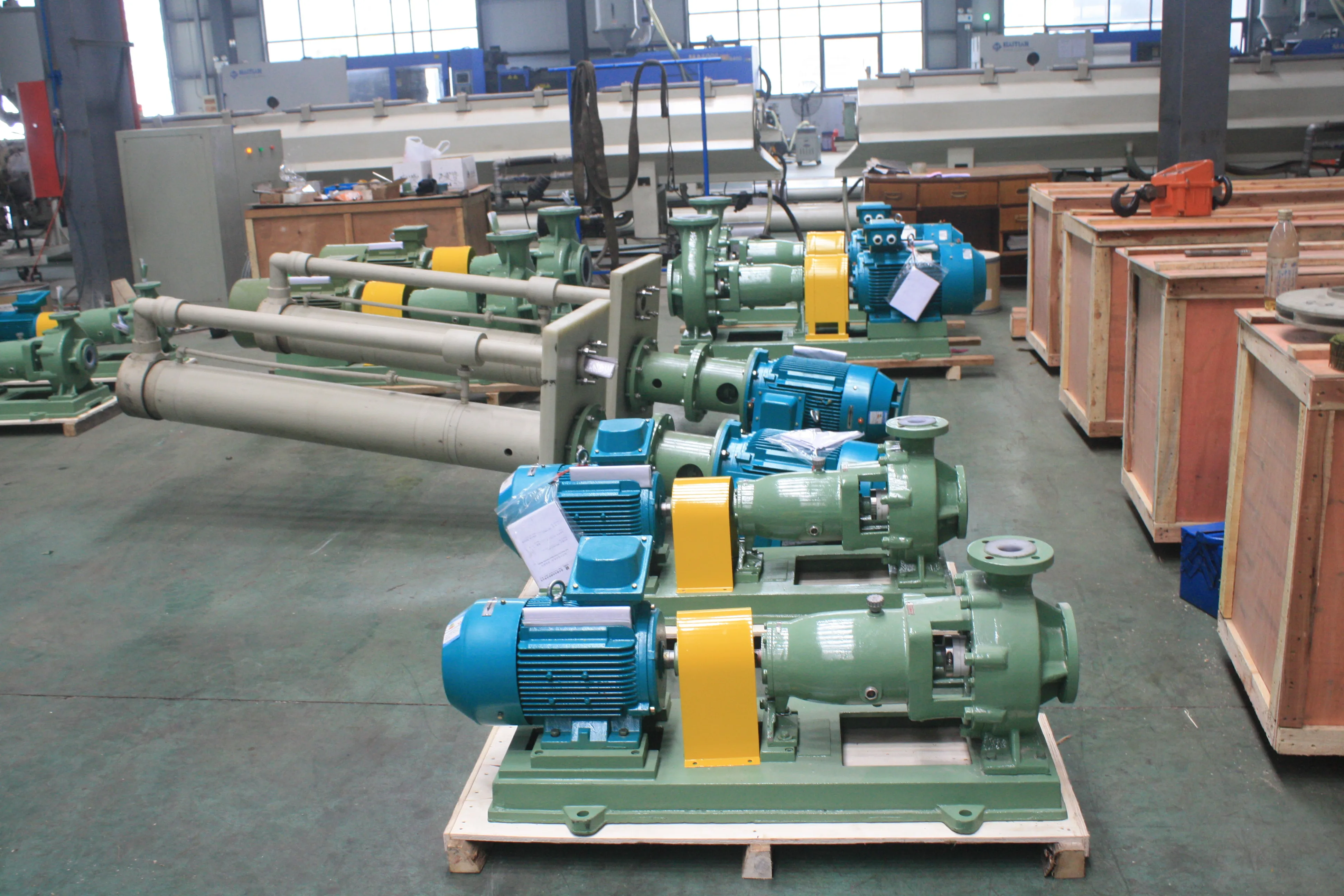 High Efficiency IHF80-50-200 Fluorine polymer corrosion resist type PFA/FEP lined centrifugal chemical process pump