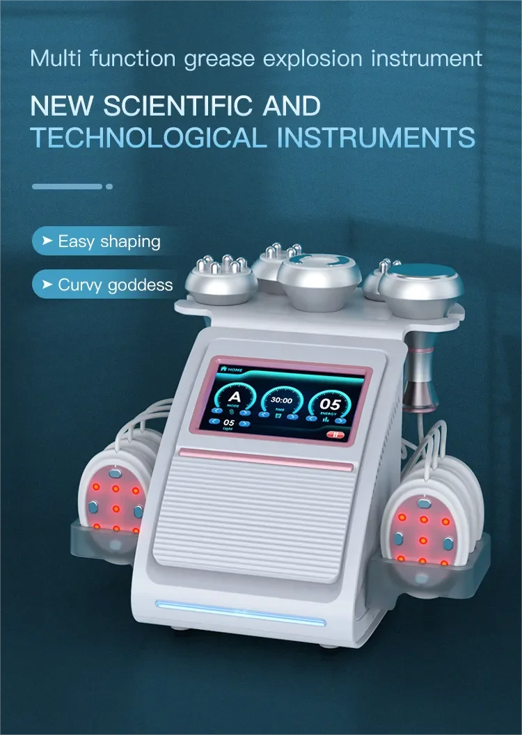 6 In 1 Vacuum Cavitation System Ultrasonic Fat Burner Machine 40K Fat Burning Body Shape Weight Loss Machine