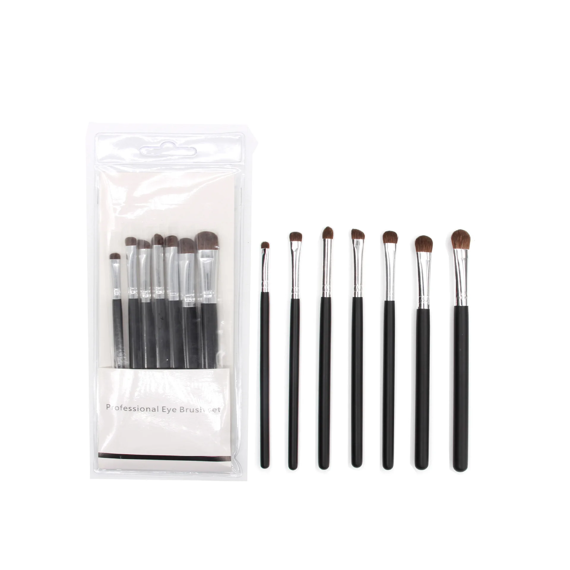 
7 new pony hair makeup brushes horse hair eye shadow makeup brush set, suitable for beginners 