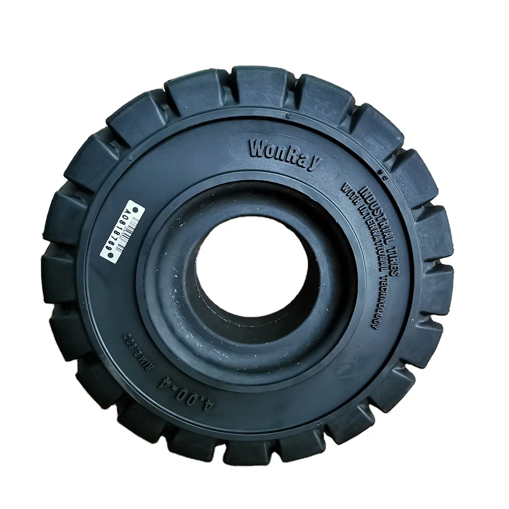 Wonray industrial  4.00-4  Solid Rubber Wheel Non Marking Tires for GSE Vehicles luggage cart