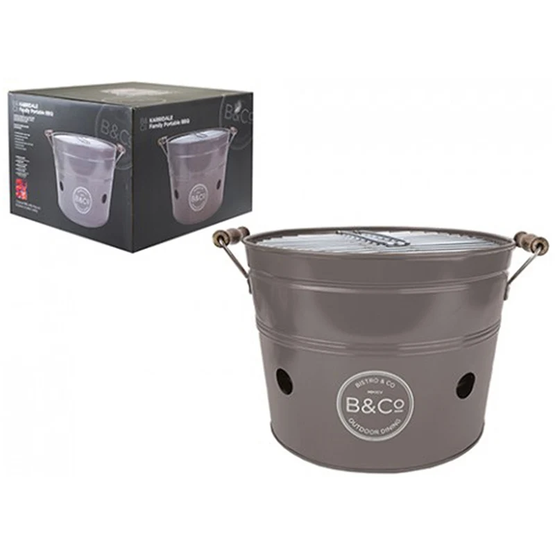 Round shape metal portable bbq