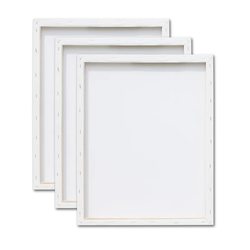 Wholesale Custom Various Size Top Quality Stretched Artist White Canvas For Painting