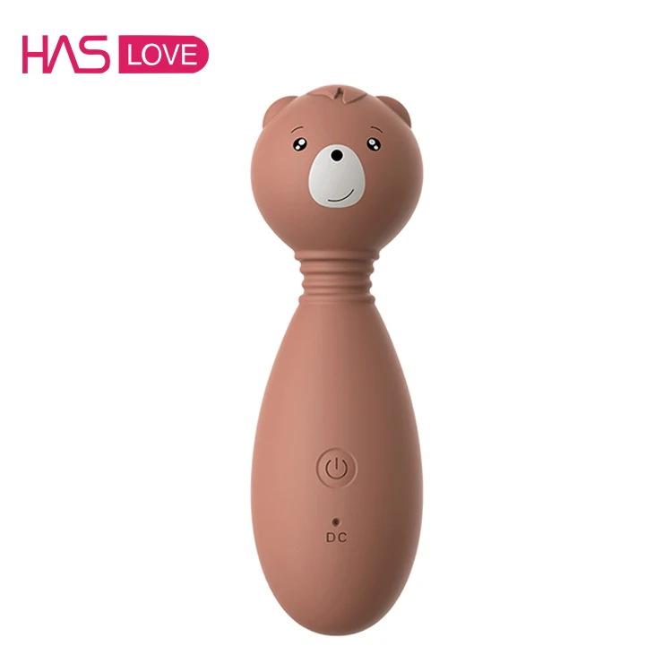 LL-B1915 HI BEAR  Brown Vibrator wand Dildo  12 vibration modes USB recharge Cute look Portable adult sex toys for woman