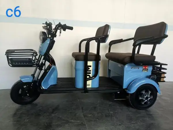 City Three Wheels Electric Scooter Fast Delivery New Double Electric Tricycle for Express Passenger & Cargo Use 60v Voltage