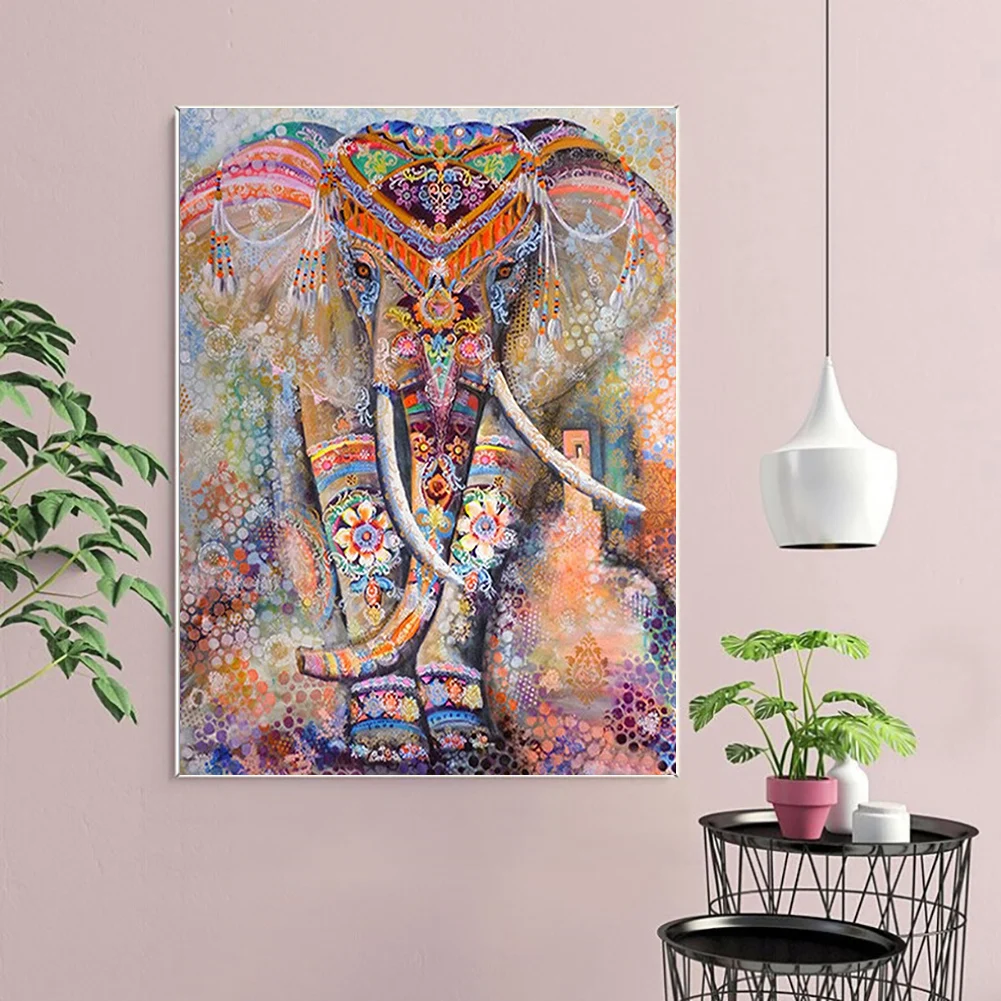 
Handmade Arts Needlework Cross Stitch Fabric Cartoon Elephant Patterns Cross-Stitch Kits 