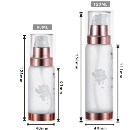 
Matte rose gold spray bottle for lotion 