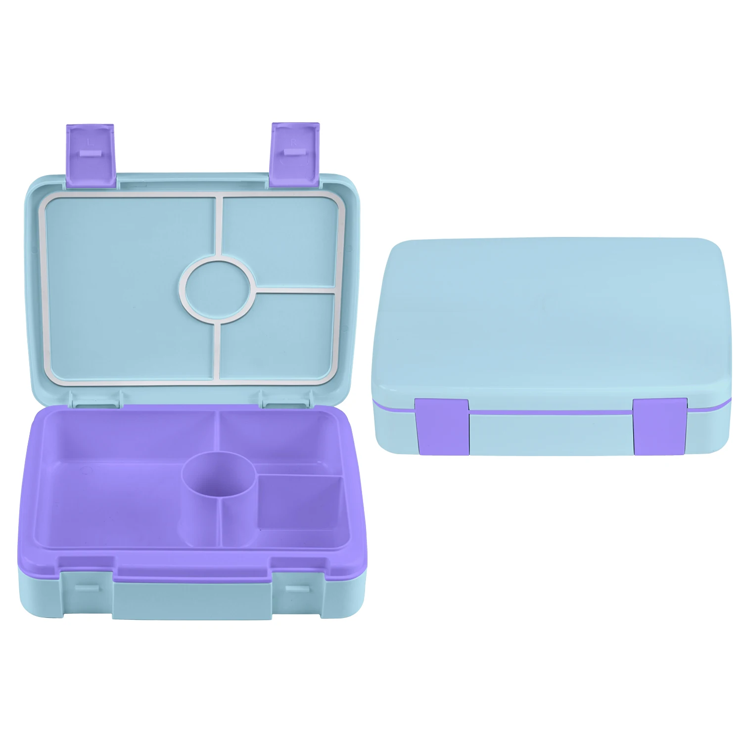 Hot selling Durable 4 Compartment plastic lunch box On-the-Go Meal BPA-Free leakproof bento box for kids