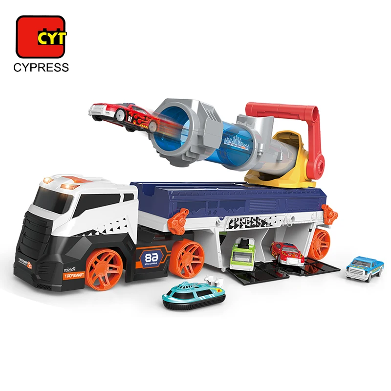 Catapult Car Toys Ejection Transporter Truck Toys With Soft Bullets For Children