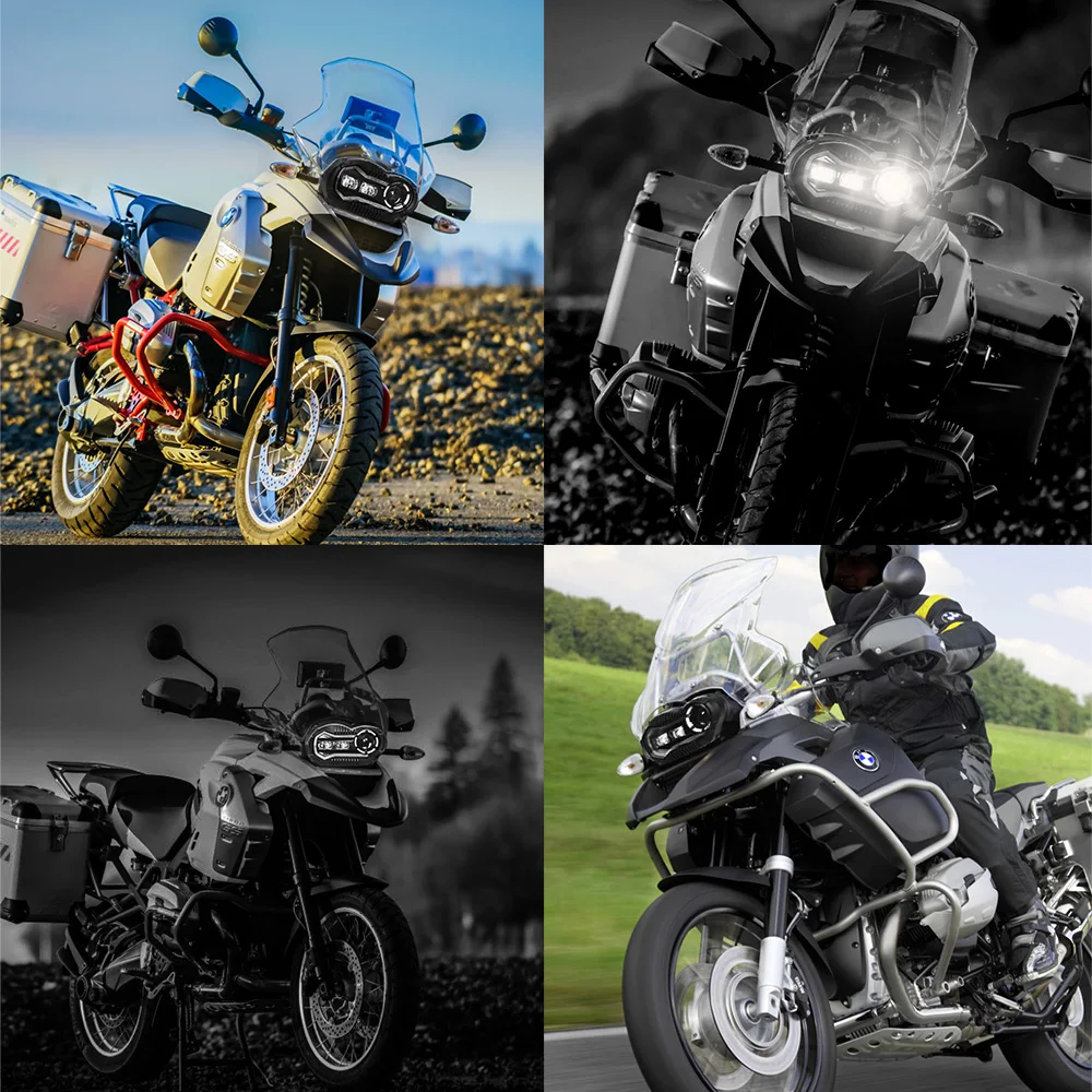 farol de led Loyo Unique Design Motorcycle Led headlight r1200gs With High Low Beams Built-In Emc For Bmw headlight 1200gs