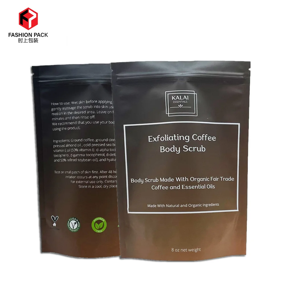 Factory Wholesale Custom Print Bath Salt Soak Sugar Stand up Packaging Foil Lined Plastic Zipper Top Packaging Bag