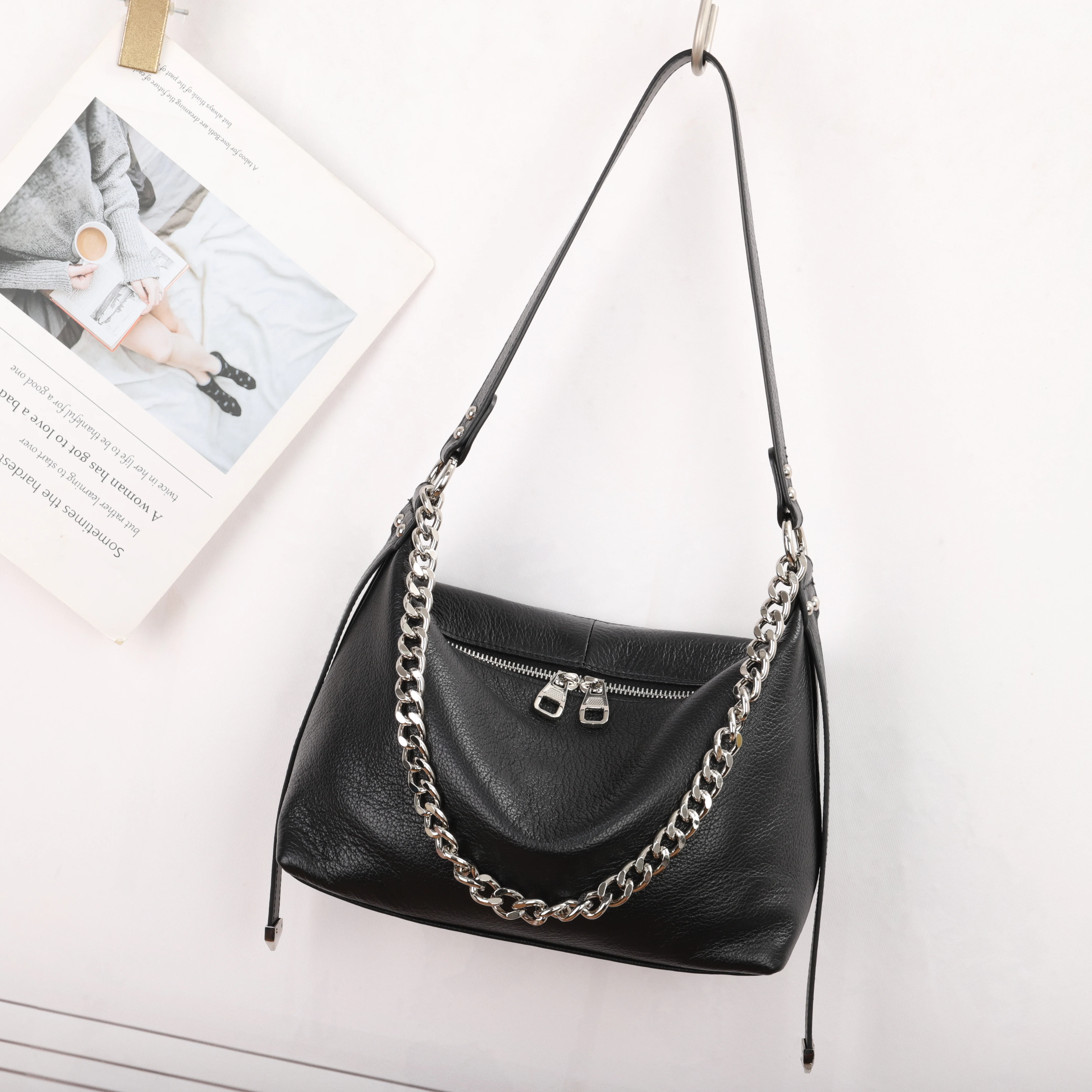 Zipper Latest Clutch Purses Handbags Designer Crossbody Bags ladies Genuine Leather Shoulder Bag