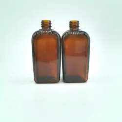 100ml Empty  Amber Color Glass Square Essential Oil Bottle china factory selling
