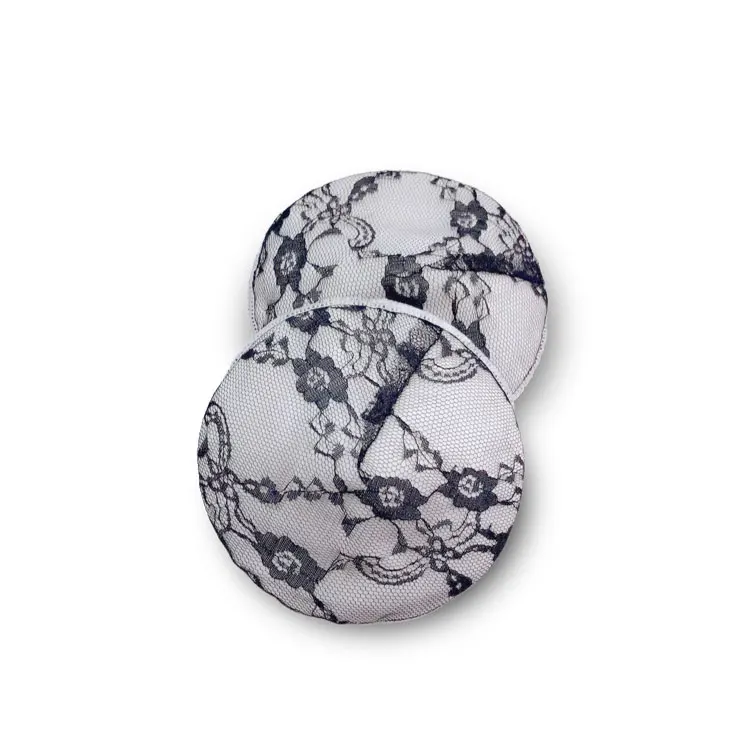 
custom print black reusable organic cotton washable nipple nursing breast pads 