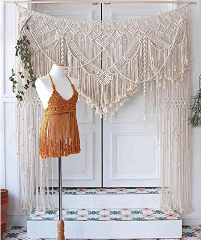 Macrame Large Curtain Bohemian Boho Decoration Backdrop Wedding Wall Hanging