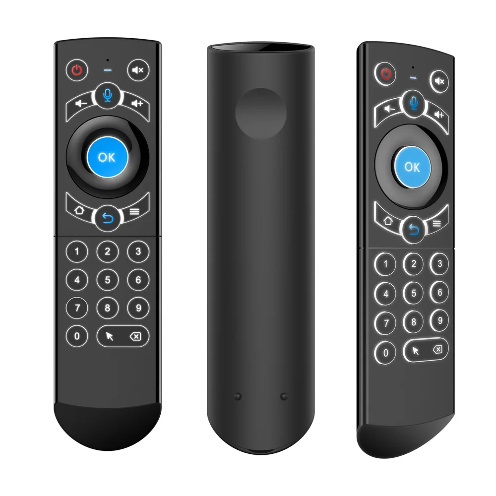 Awireless G60S 2.4G Backlight Air Mouse Bluetooth-Compatible 5.0 Air Mouse IR Voice Remote Control with Smart TV Keyboard