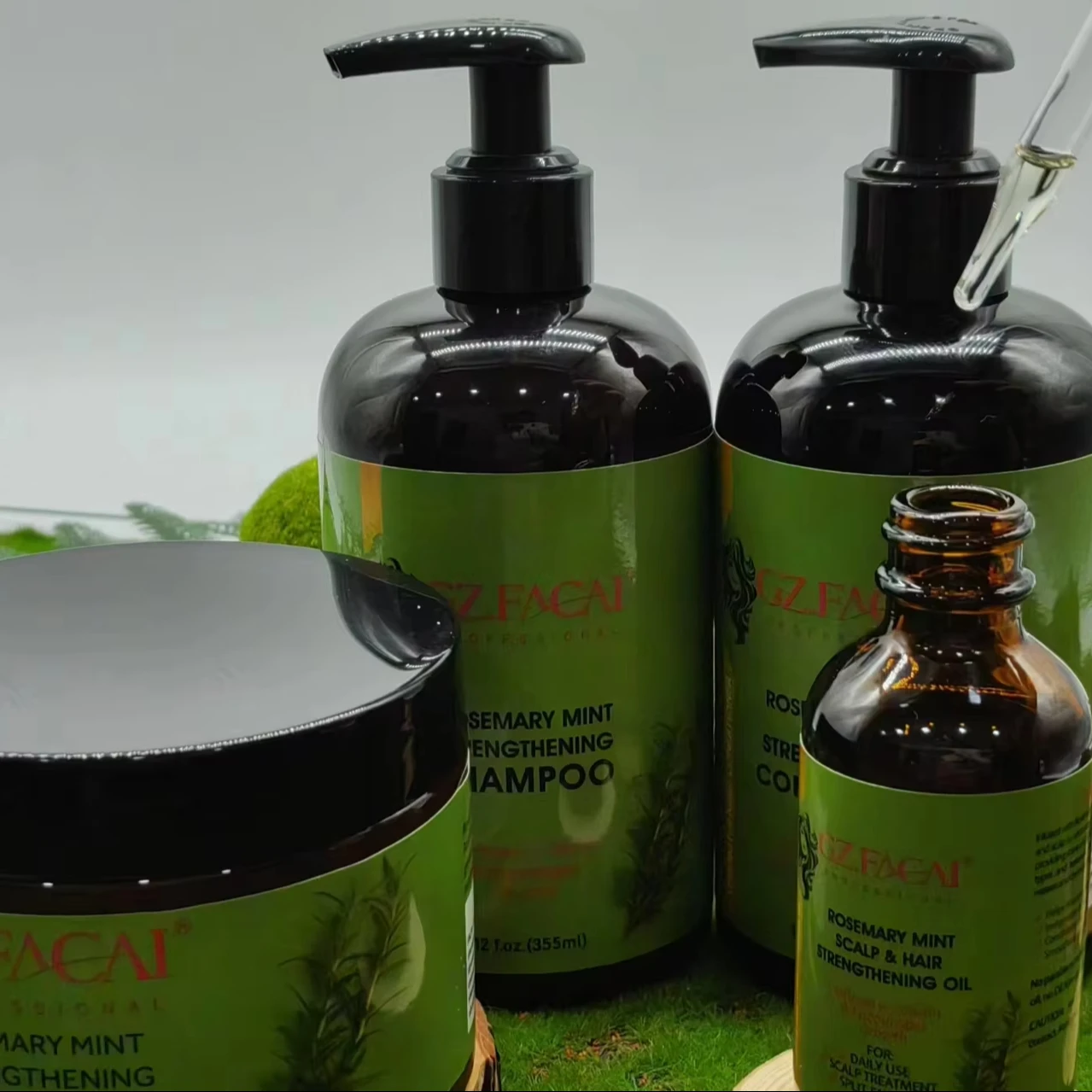 Private Label Natural Rosemary Tea Tree Oil Hair Shampoo and Conditioner for help  Hair Growth Hair Loss and Thinning