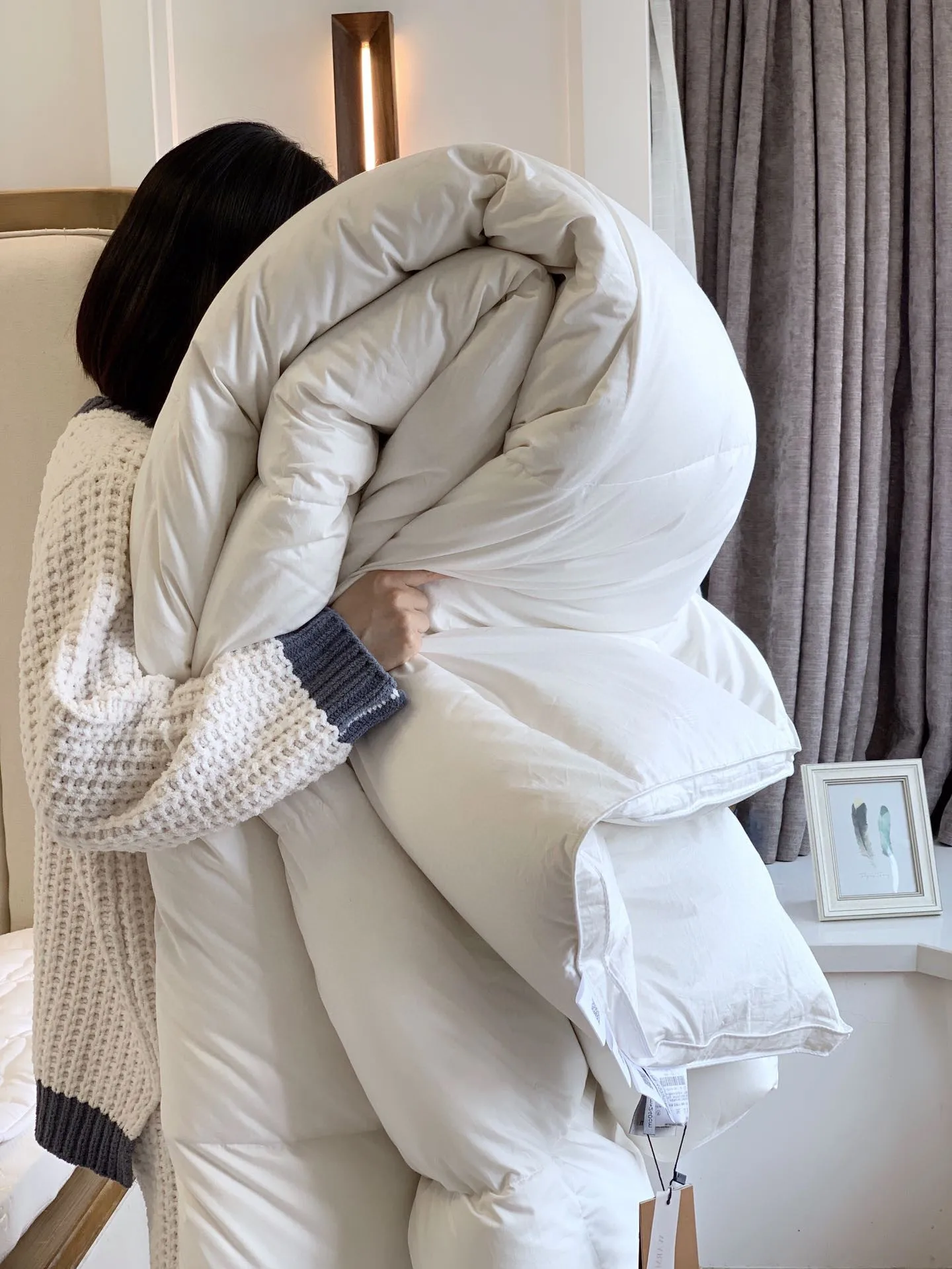 Duvet,Hotel Quilt,Five-star hotel 95 white goose down quilt core high-end 100 cotton warm down quilt spring and autumn quilt