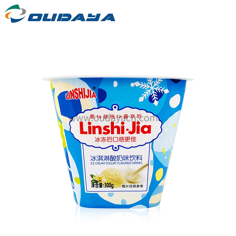 Manufacturer food grade plastic ice cream container pp boxes with lid