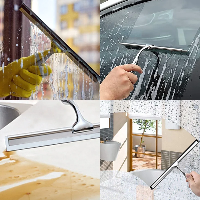 Reusable window washing squeegee kit cleaner tool