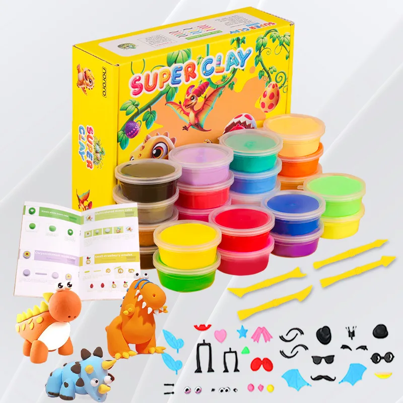 Meihui Air Dry Clay 24 Colors Super Soft Ultra Modeling Clay with Sculpting Tools