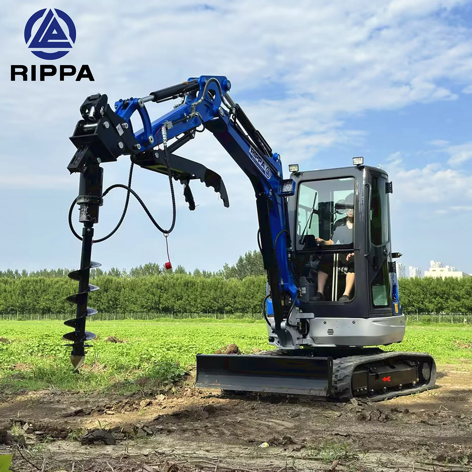 China Rippa Mini Excavator 3 Ton Epa Kubota Engine Crawler Digger Widely Used Mini Excavator Machine With Attachments