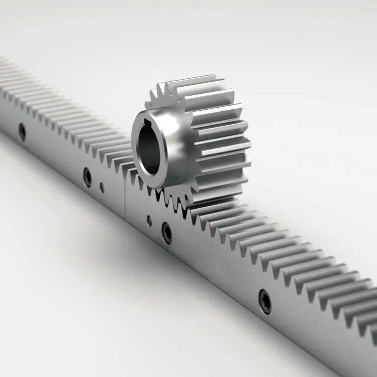 Flexible CNC Steel circular pinion and metric pitches linear rail with gear rack