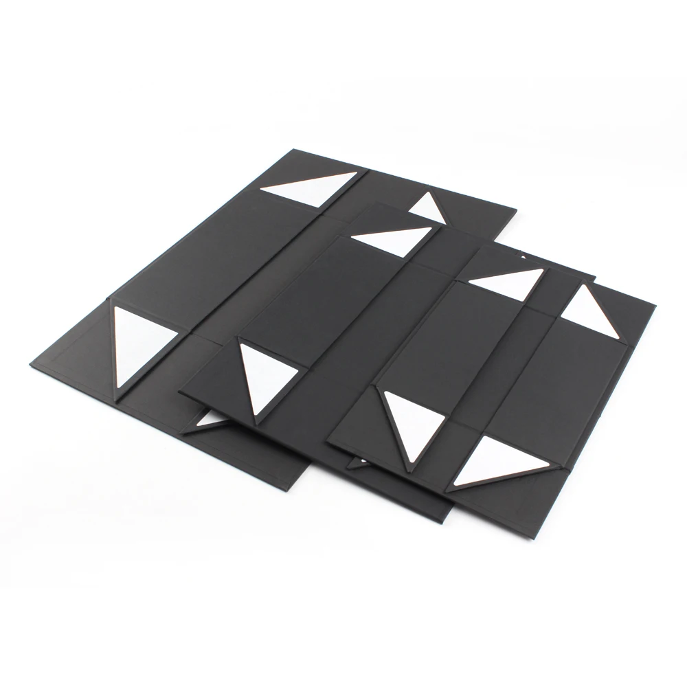 Manufacturer Custom Logo Large Black Foldable Magnetic Closure Cardboard Gift Paper Box For Clothes Shoes T shirts