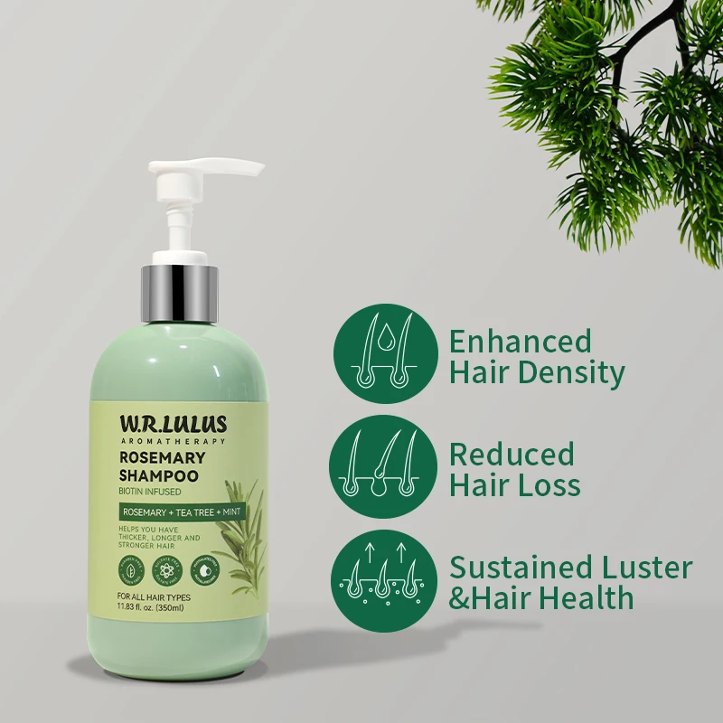 Private Label 100% Natural Hair Nourishing Growth Scalp Gentle Cleaning Rosemary Mint Protien Shampoo and Conditioner