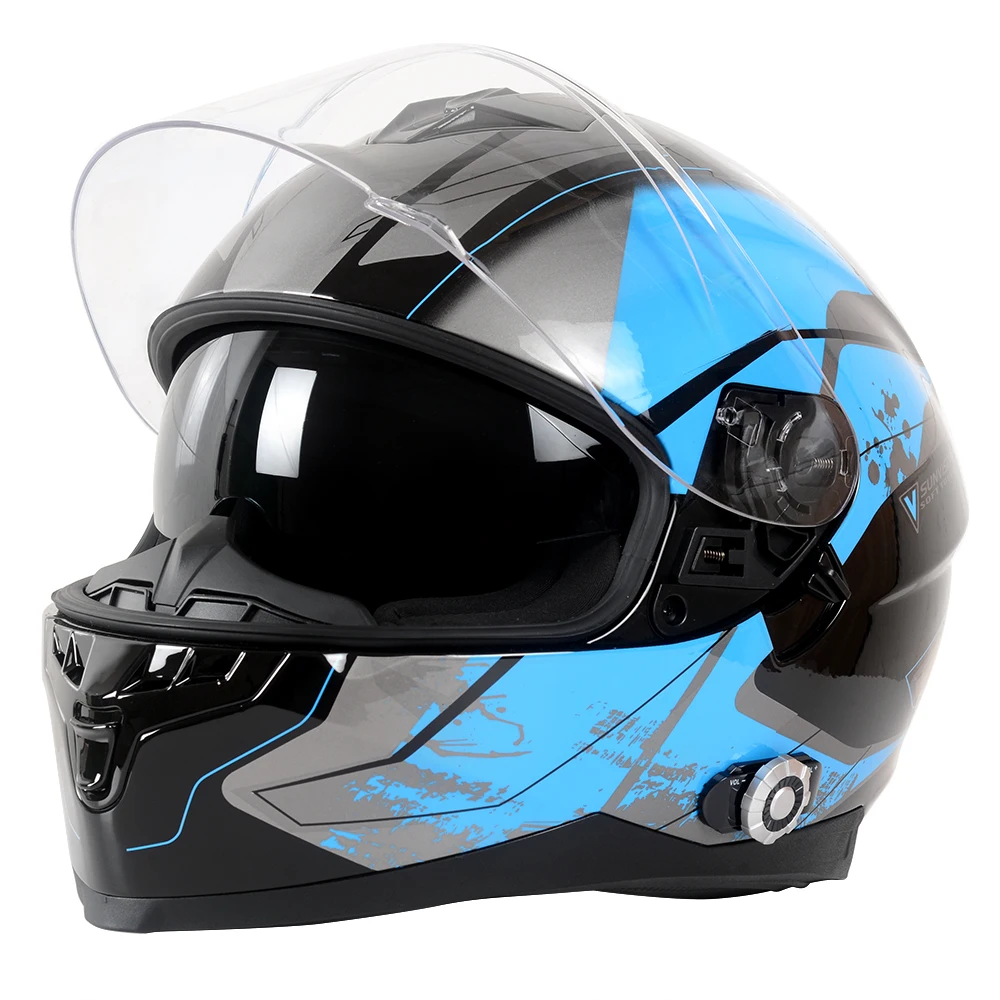 Новый шлем, лидер продаж, мотоциклетные шлемы, Bluetooth, внутренняя связь, все лицо