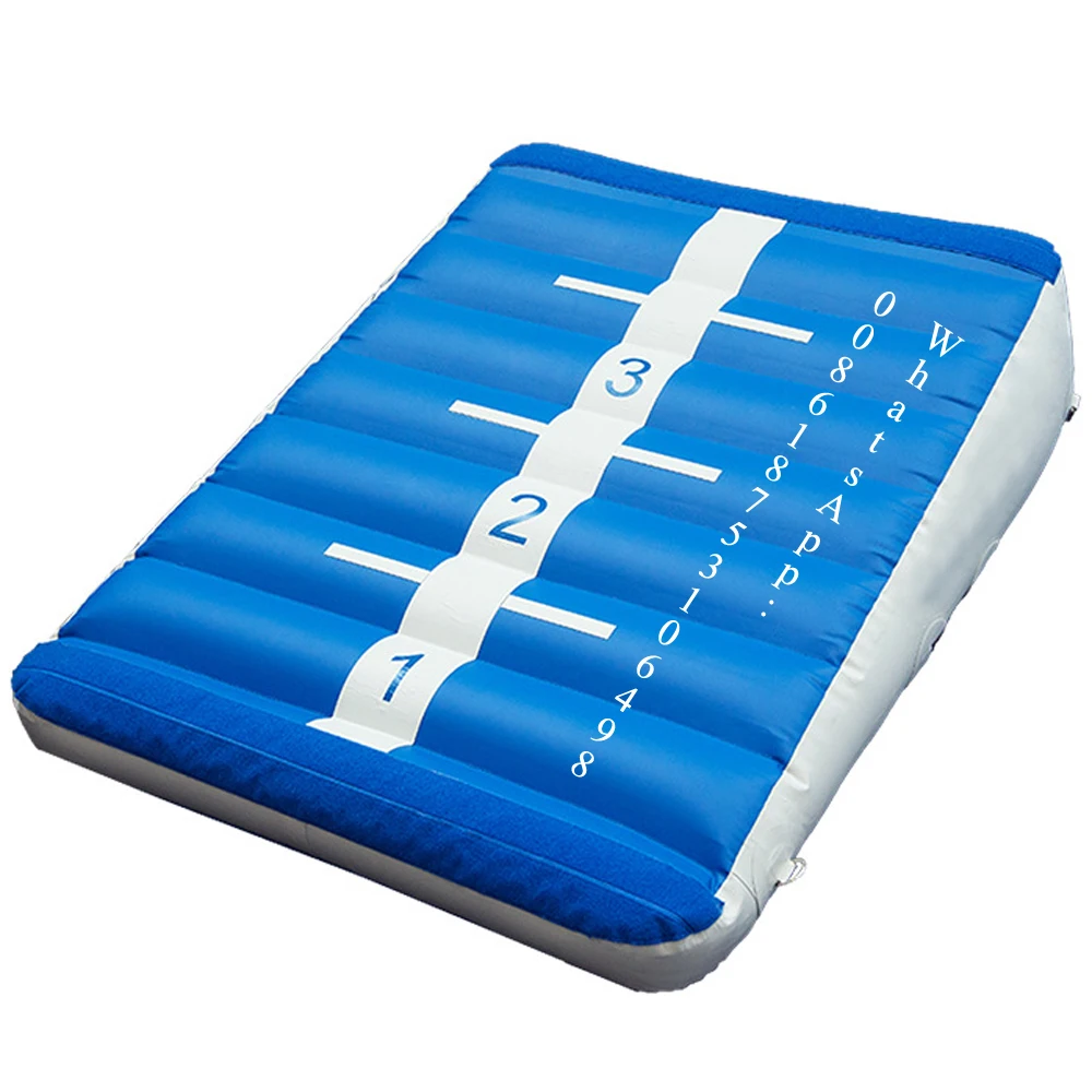 Customized Inflatable Water Yoga Mat Gymnastics Air Beam Triangle Assisted Jumping Balance Exercises Sports Entertainment
