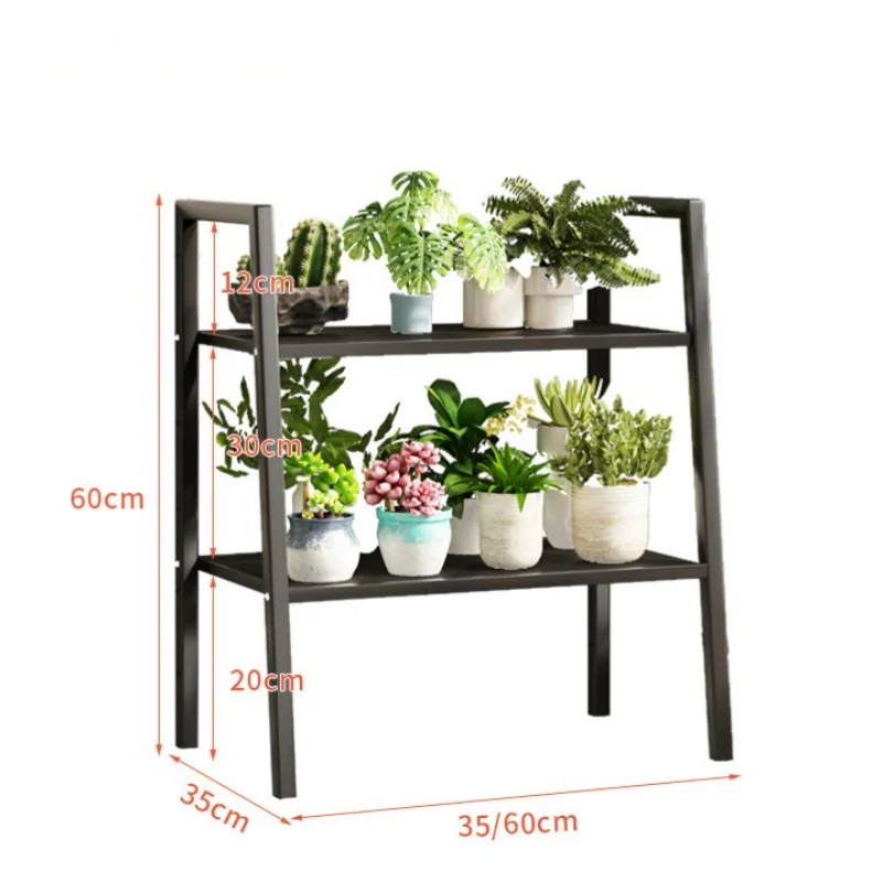 KINNO Flower shelving Floor-to-ceiling balcony wrought iron against the wall in living room flower pot shelving indoors