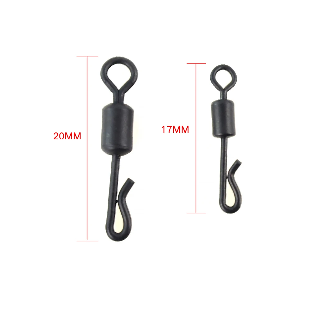 1000 Piece Carp Fishing Swivels Quick Change Stainless Steel for Carp Fishing Rig Fishing Accessories Terminal Tackle