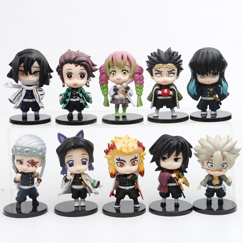 Без коробки Kimetsu No Yaiba Figuras Kamado Nezuko Hashibira Inosuke Demon Slayer Tanjirou фигурка