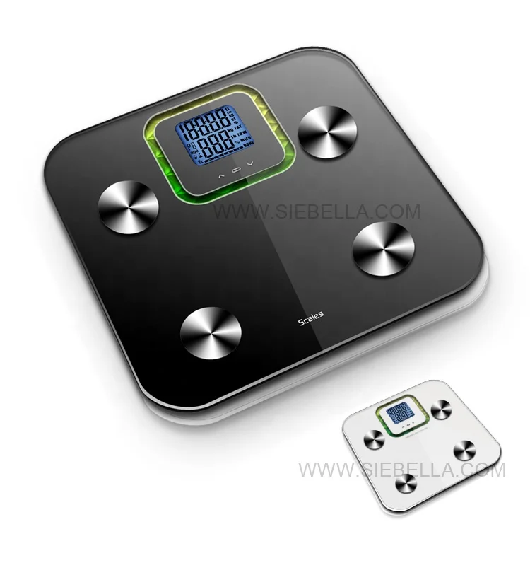 CE& RoHS Fast delivery easy reading big LCD screen four sensor body fat weighing scale household BMI measurement body scale
