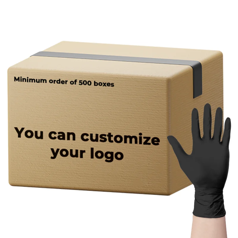 Wholesale Accept OEM 100 Pack Disposable Gloves Nitrile Gloves Powder Latex Free 100% Pure Nitrile Glove