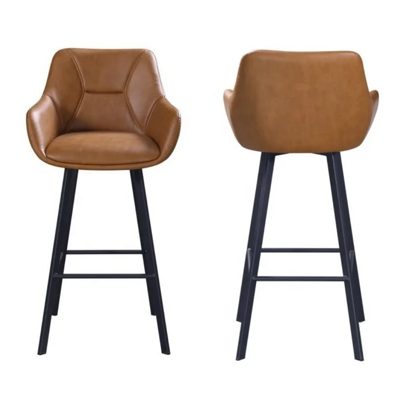 Modern Metal High Chair for Bar Table Leather Rustic Bar Tables and Chairs High Chairs for Counter Bar Stool