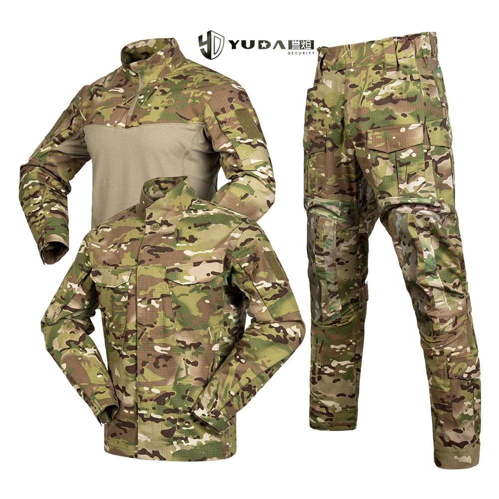 Yuda Custom AK Camouflage Tactical Clothing Jacket Shirt Pants Set Frog Suit Multicam Combat Tactical Uniform For Hunting