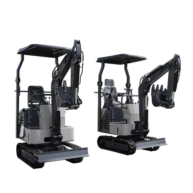 Free Shipping Rubber Crawler Mini Excavator 1000Kg For Sale With Closed Cabin