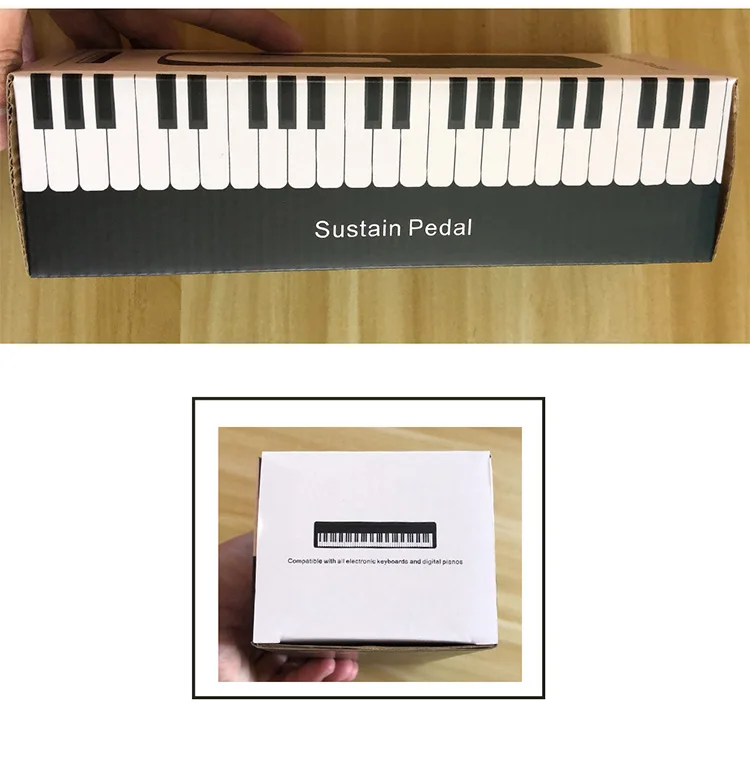 Universal digital piano sustain pedal for keyboard  polarity change