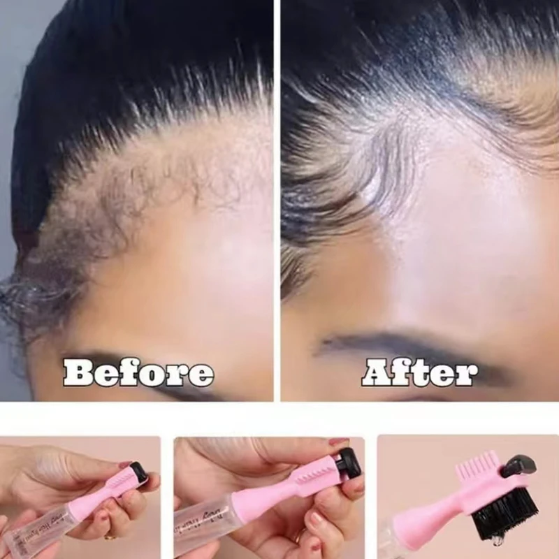 Custom Logo Baby Hair Edges Brush for Black Women 3 In 1 Baby Hair Inyou Pro Quick Edge Control Brush with Gel