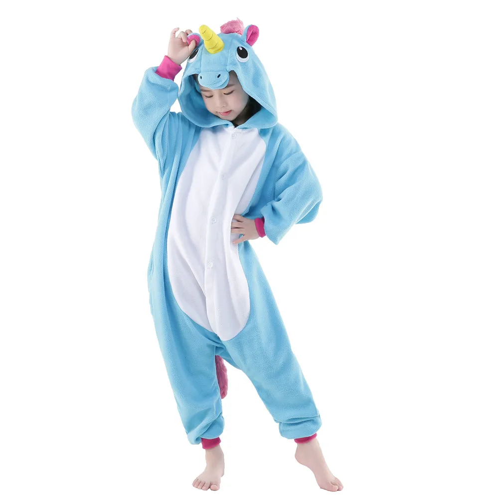 Autumn hot sale sleep clothes lovely kid cartoon animals print casual one piece pajamas for children