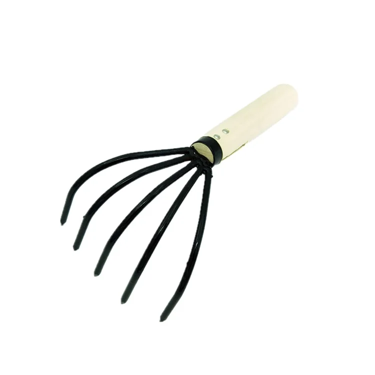 5 tines claw rake garden hand tools to loosen the soil