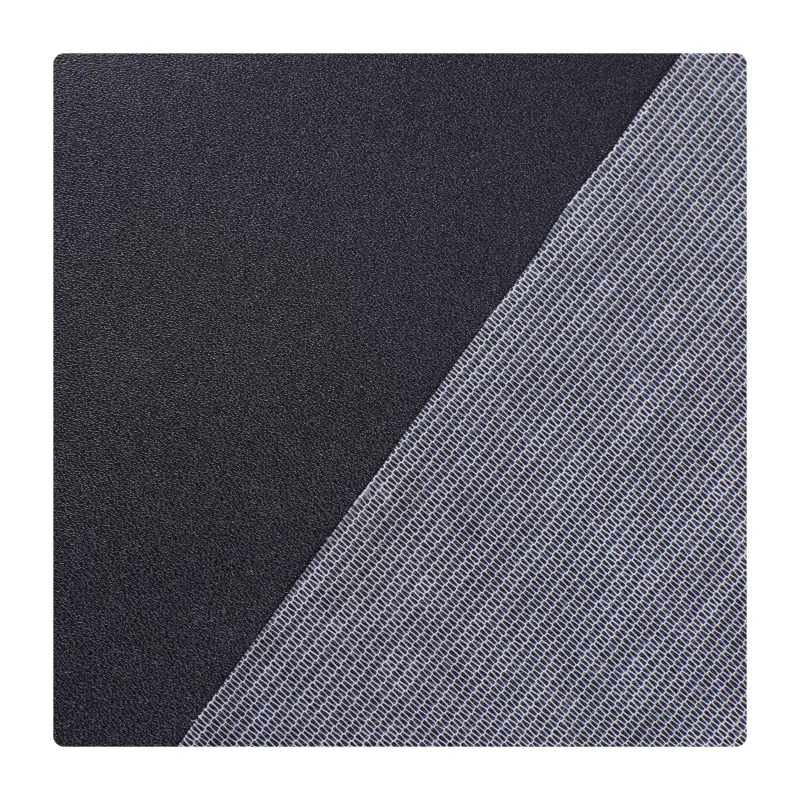 Directly Manufacturer Sale 0.5mm Encrypted Bottom100 Pattern Black Cushion Belt Pvc Leather for Furniture Seat