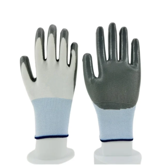 Spot New Products Polyester Nitrile Coated Personal Protective Equipment Safety Gloves machinist working gloves