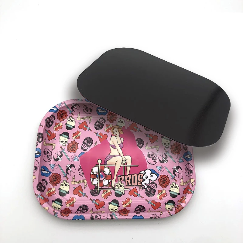 2022 Factory directly good quality ready to ship Serving Tray smoking rolling tray with lidfor custom