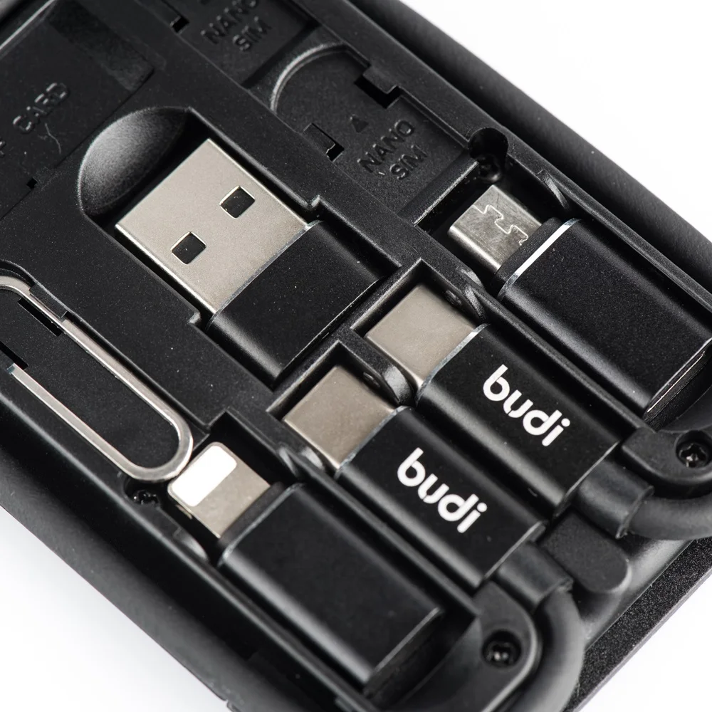 2020 г. фабрика BUDI новый многофункциональный дорожный usb-кабель с разъемом c на кабель микро-адаптер есть в наличии