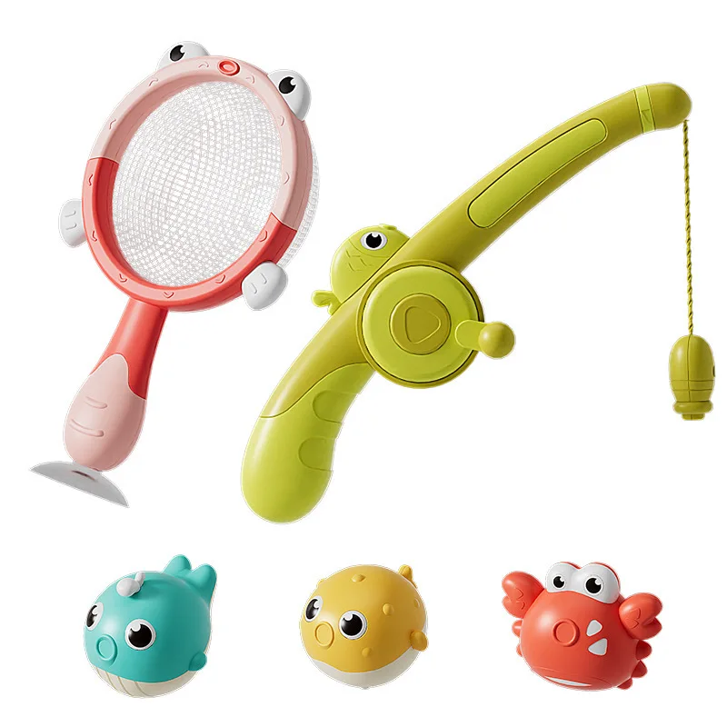 Kids Educational Toy Fishing Toy Water Paly Fishing Game Bath Set Cute Swimming Baby Bath Toy