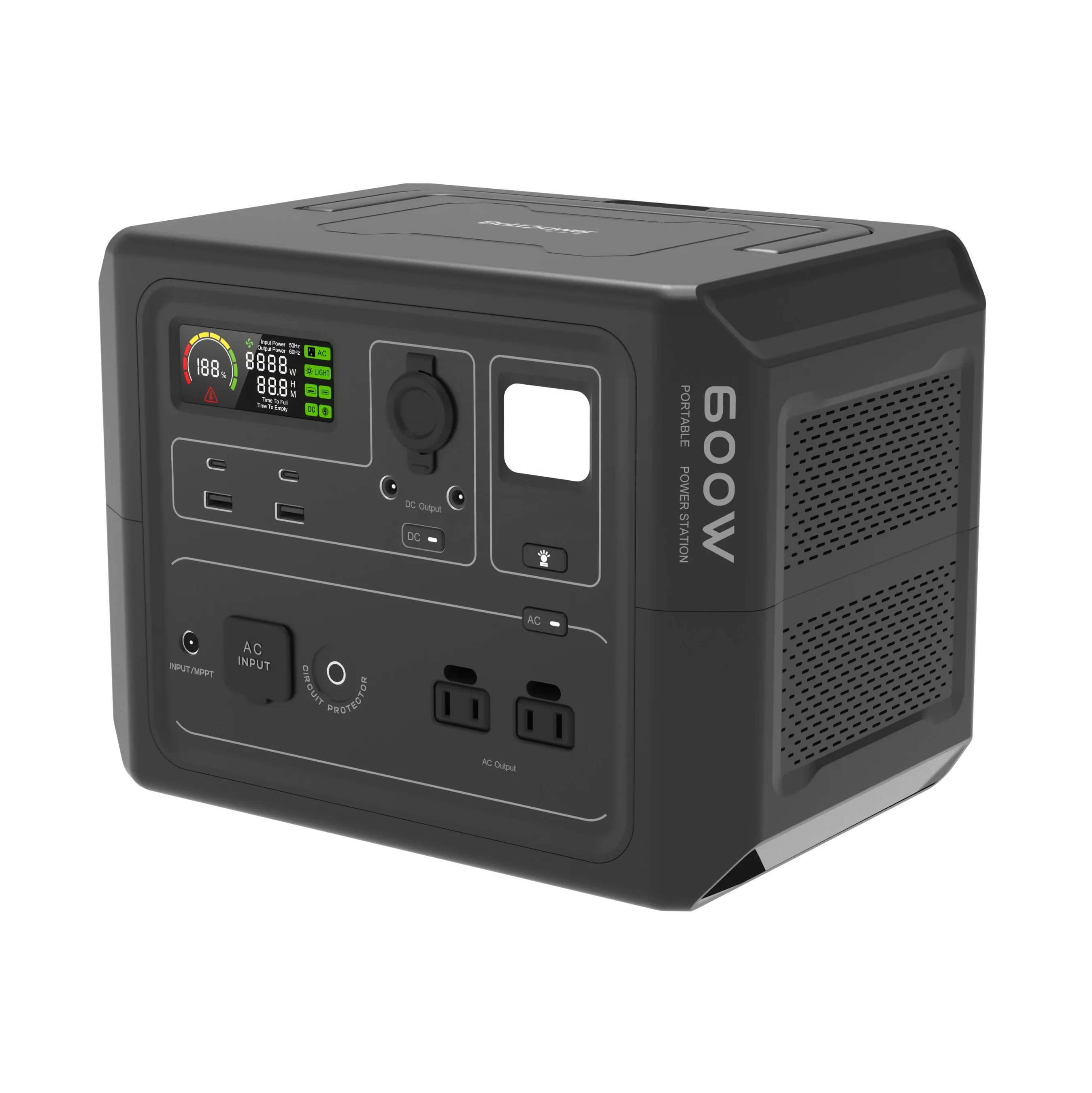 Customized BP601 110V 600W LiFePO4 Outdoor Camping Energy Storage Solar Quick Charge Portable Power Station