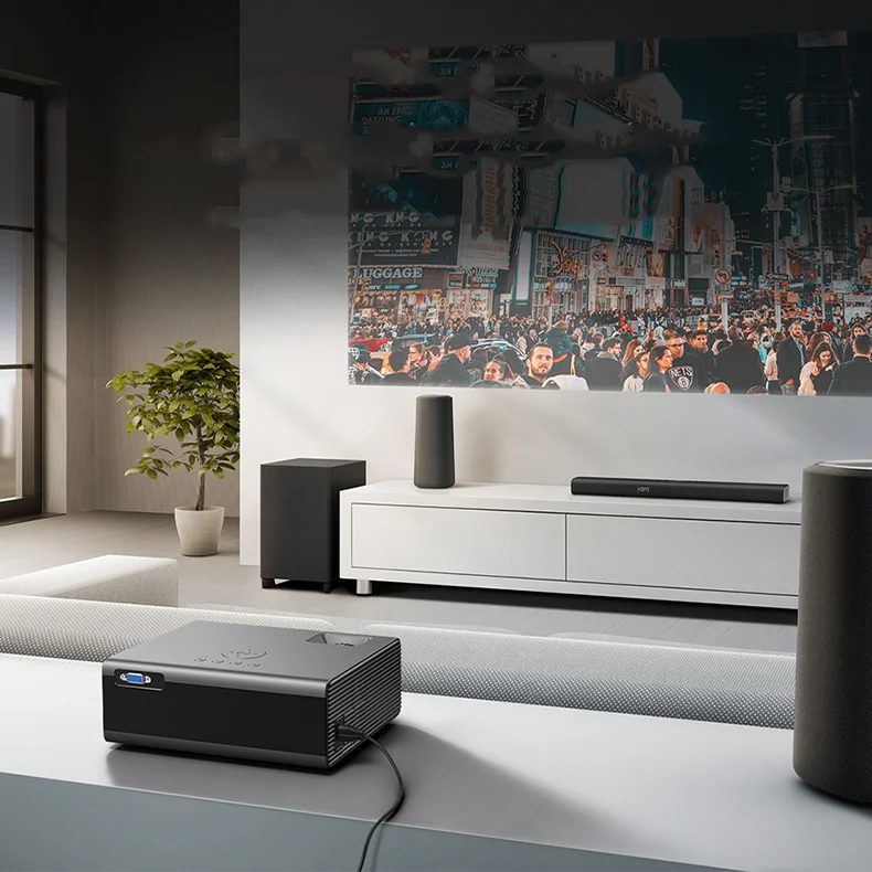 2021 Оптовая распродажа! Светодиодный беспроводной смарт-проектор на Android 2200 люмен, портативный домашний мини-проектор для кинотеатра, цифровой проектор