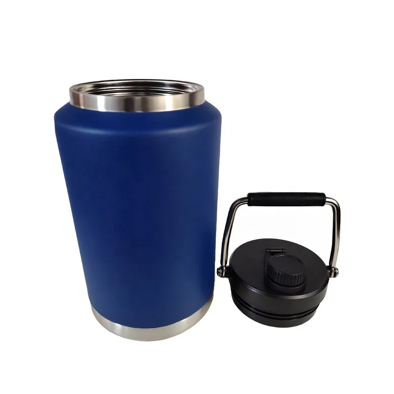 1 Gallon Water Bottle Vacuum Insulated Jug Double-Wall 18/8 Food-grade Stainless Steel 128oz Hot Cold Thermos for outdoor